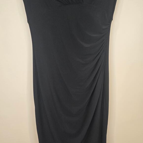 Women's American Living Dress Black V-Neck Sleeveless Sheath Dress | Size 10 - Picture 5 of 8